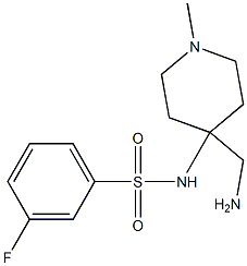 N-[4-(aminomethyl)-1-methylpiperidin-4-yl]-3-fluorobenzene-1-sulfonamide