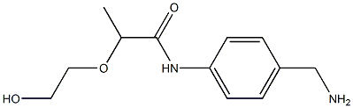 N-[4-(aminomethyl)phenyl]-2-(2-hydroxyethoxy)propanamide Structure