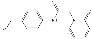 N-[4-(aminomethyl)phenyl]-2-(2-oxopyrimidin-1(2H)-yl)acetamide Struktur