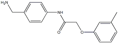 N-[4-(aminomethyl)phenyl]-2-(3-methylphenoxy)acetamide 结构式