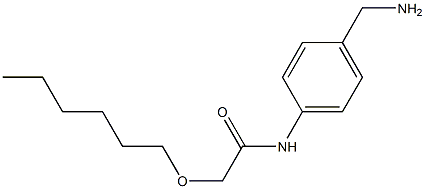 N-[4-(aminomethyl)phenyl]-2-(hexyloxy)acetamide 化学構造式