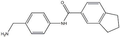 N-[4-(aminomethyl)phenyl]-2,3-dihydro-1H-indene-5-carboxamide Struktur