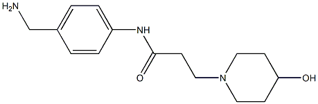 N-[4-(aminomethyl)phenyl]-3-(4-hydroxypiperidin-1-yl)propanamide Struktur