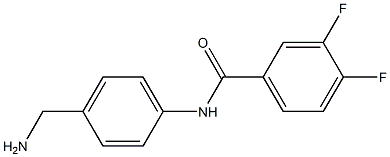 N-[4-(aminomethyl)phenyl]-3,4-difluorobenzamide Struktur