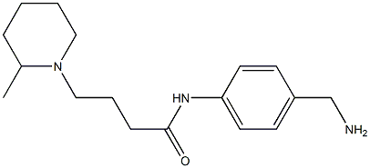 N-[4-(aminomethyl)phenyl]-4-(2-methylpiperidin-1-yl)butanamide 结构式