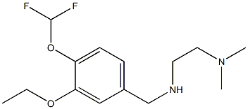 N'-[4-(difluoromethoxy)-3-ethoxybenzyl]-N,N-dimethylethane-1,2-diamine,,结构式