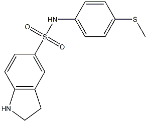 N-[4-(methylsulfanyl)phenyl]-2,3-dihydro-1H-indole-5-sulfonamide Structure