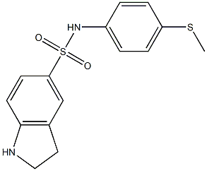 N-[4-(methylsulfanyl)phenyl]-2,3-dihydro-1H-indole-5-sulfonamide 结构式