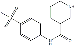 N-[4-(methylsulfonyl)phenyl]piperidine-3-carboxamide 结构式