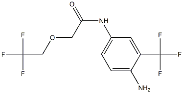 N-[4-amino-3-(trifluoromethyl)phenyl]-2-(2,2,2-trifluoroethoxy)acetamide 化学構造式