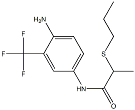 N-[4-amino-3-(trifluoromethyl)phenyl]-2-(propylsulfanyl)propanamide Struktur