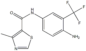 N-[4-amino-3-(trifluoromethyl)phenyl]-4-methyl-1,3-thiazole-5-carboxamide Struktur