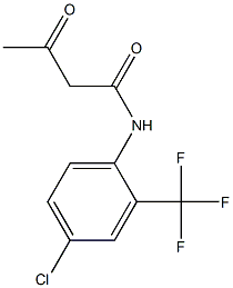 N-[4-chloro-2-(trifluoromethyl)phenyl]-3-oxobutanamide Struktur