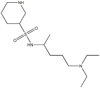 N-[5-(diethylamino)pentan-2-yl]piperidine-3-sulfonamide,,结构式