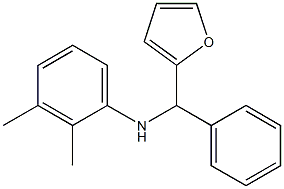 N-[furan-2-yl(phenyl)methyl]-2,3-dimethylaniline 化学構造式