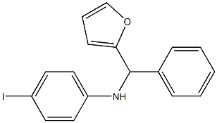 N-[furan-2-yl(phenyl)methyl]-4-iodoaniline,,结构式