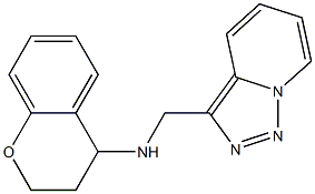 N-{[1,2,4]triazolo[3,4-a]pyridin-3-ylmethyl}-3,4-dihydro-2H-1-benzopyran-4-amine 结构式