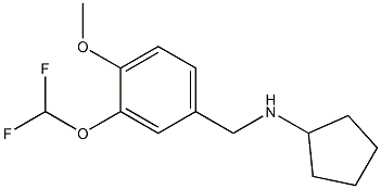 N-{[3-(difluoromethoxy)-4-methoxyphenyl]methyl}cyclopentanamine 结构式