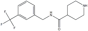 N-{[3-(trifluoromethyl)phenyl]methyl}piperidine-4-carboxamide,,结构式