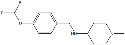 N-{[4-(difluoromethoxy)phenyl]methyl}-1-methylpiperidin-4-amine Struktur