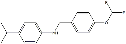 N-{[4-(difluoromethoxy)phenyl]methyl}-4-(propan-2-yl)aniline Structure