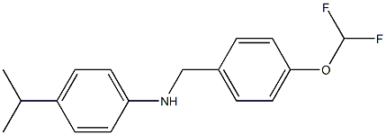 N-{[4-(difluoromethoxy)phenyl]methyl}-4-(propan-2-yl)aniline Struktur