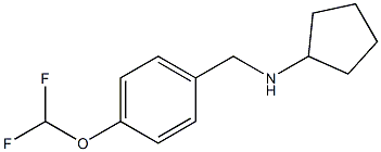 N-{[4-(difluoromethoxy)phenyl]methyl}cyclopentanamine Struktur