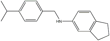 N-{[4-(propan-2-yl)phenyl]methyl}-2,3-dihydro-1H-inden-5-amine 化学構造式