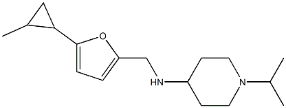 N-{[5-(2-methylcyclopropyl)furan-2-yl]methyl}-1-(propan-2-yl)piperidin-4-amine,,结构式