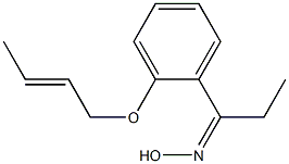 N-{1-[2-(but-2-en-1-yloxy)phenyl]propylidene}hydroxylamine Struktur