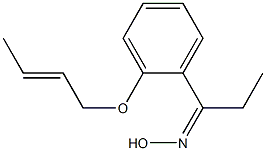 N-{1-[2-(but-2-en-1-yloxy)phenyl]propylidene}hydroxylamine Structure