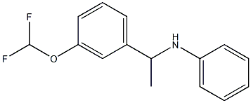 N-{1-[3-(difluoromethoxy)phenyl]ethyl}aniline Structure