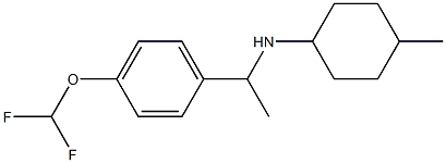 N-{1-[4-(difluoromethoxy)phenyl]ethyl}-4-methylcyclohexan-1-amine Struktur