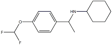 N-{1-[4-(difluoromethoxy)phenyl]ethyl}cyclohexanamine 结构式