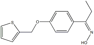 N-{1-[4-(thiophen-2-ylmethoxy)phenyl]propylidene}hydroxylamine Struktur