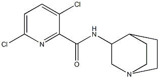 N-{1-azabicyclo[2.2.2]octan-3-yl}-3,6-dichloropyridine-2-carboxamide 化学構造式