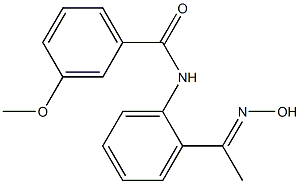 N-{2-[(1E)-N-hydroxyethanimidoyl]phenyl}-3-methoxybenzamide 化学構造式