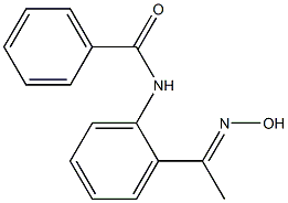 N-{2-[(1E)-N-hydroxyethanimidoyl]phenyl}benzamide Struktur