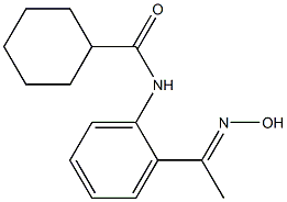 N-{2-[(1E)-N-hydroxyethanimidoyl]phenyl}cyclohexanecarboxamide Structure