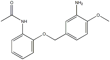 N-{2-[(3-amino-4-methoxyphenyl)methoxy]phenyl}acetamide,,结构式