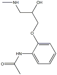 N-{2-[2-hydroxy-3-(methylamino)propoxy]phenyl}acetamide,,结构式