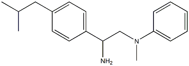 N-{2-amino-2-[4-(2-methylpropyl)phenyl]ethyl}-N-methylaniline,,结构式