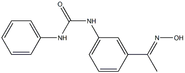 N-{3-[(1E)-N-hydroxyethanimidoyl]phenyl}-N'-phenylurea 化学構造式