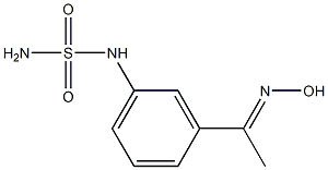N-{3-[(1E)-N-hydroxyethanimidoyl]phenyl}sulfamide 结构式