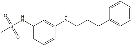 N-{3-[(3-phenylpropyl)amino]phenyl}methanesulfonamide 化学構造式