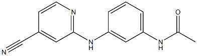 N-{3-[(4-cyanopyridin-2-yl)amino]phenyl}acetamide,,结构式