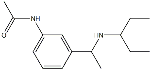 N-{3-[1-(pentan-3-ylamino)ethyl]phenyl}acetamide Structure