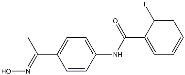 N-{4-[(1E)-N-hydroxyethanimidoyl]phenyl}-2-iodobenzamide Structure