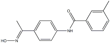 N-{4-[(1E)-N-hydroxyethanimidoyl]phenyl}-3-methylbenzamide Struktur