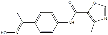 N-{4-[(1E)-N-hydroxyethanimidoyl]phenyl}-4-methyl-1,3-thiazole-5-carboxamide,,结构式